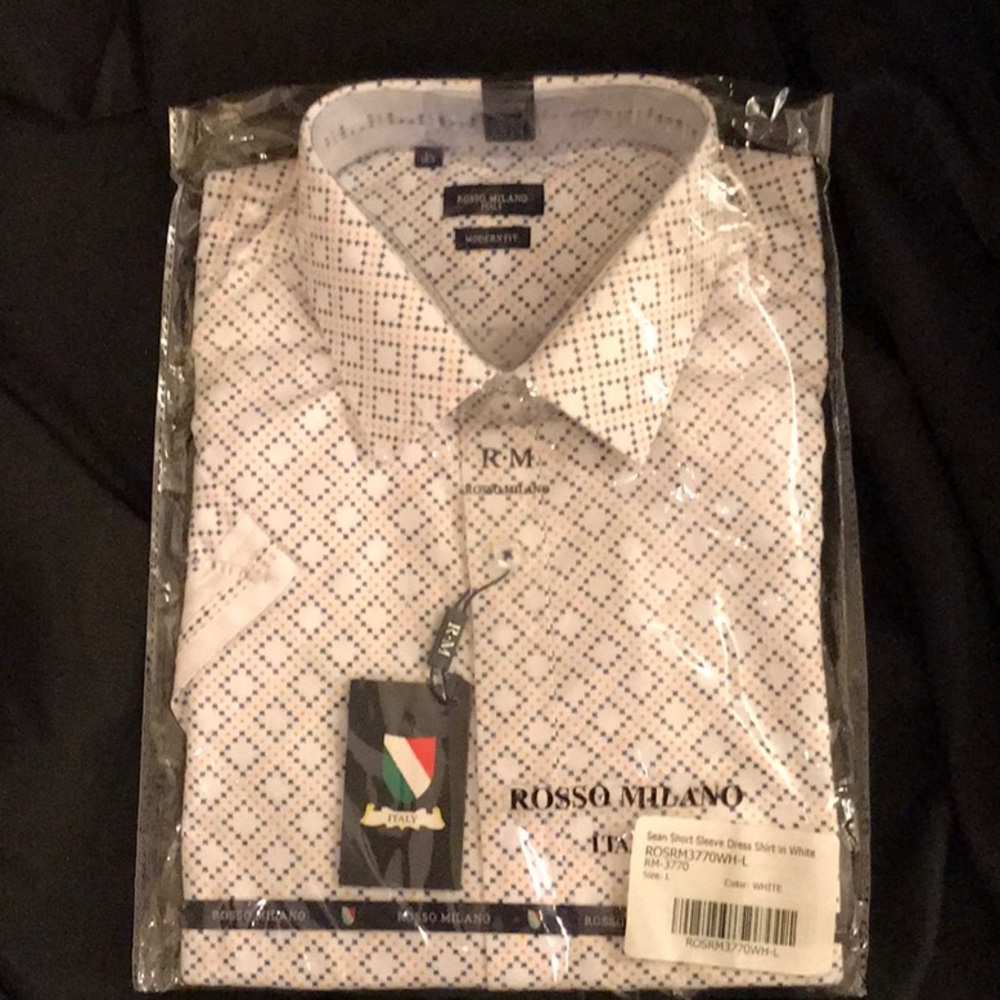 Rosso Milano Large Short Sleeve Dress Shirt